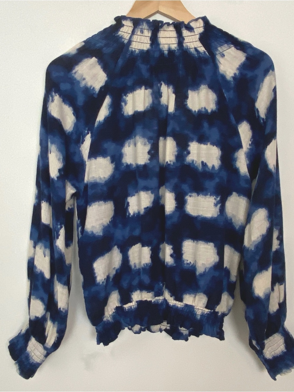 Anthropologie Porridge Blue tie-dye blouse Sz M - Picture 6 of 10